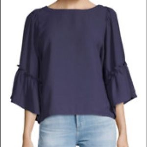 2/$20 Saks Blouse with Ruffle Sleeve